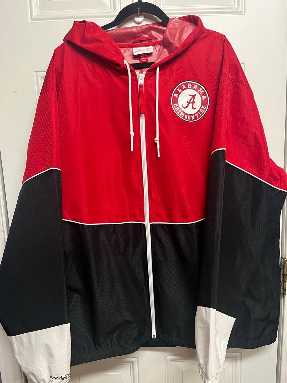 Mitchell & Ness Alabama Crimson Tide, full zip men’s windbreaker size 3 XL NWOT